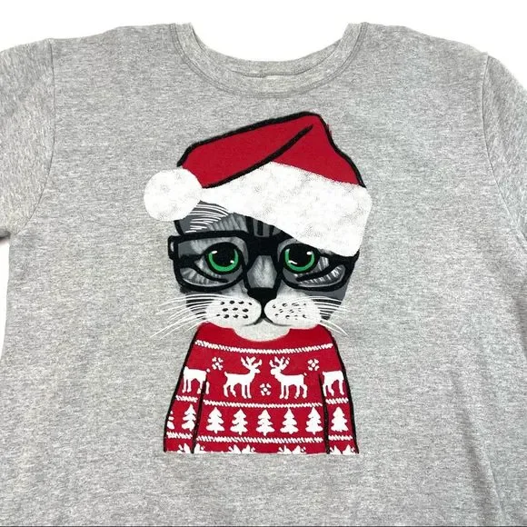 Santa Cat Ugly Christmas Sweater - Picture 3 of 8